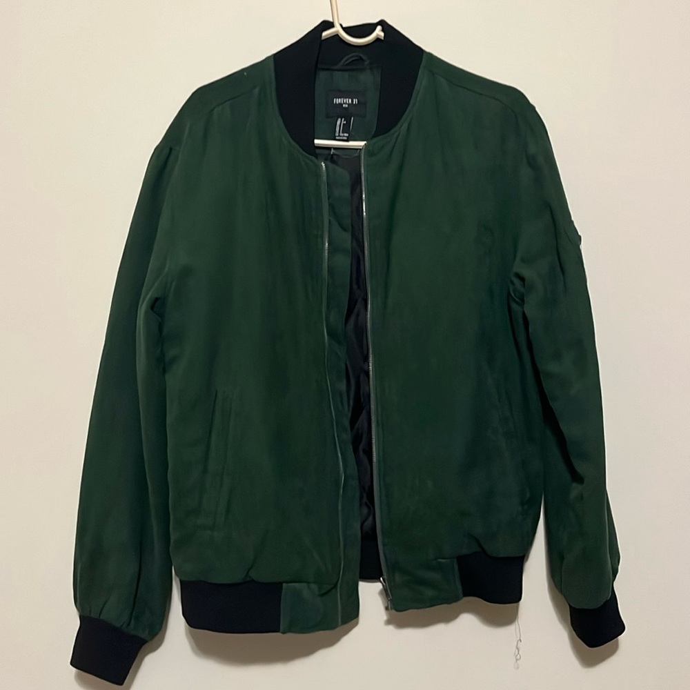 FOREVER 21 SUEDE BOMBER JACKET